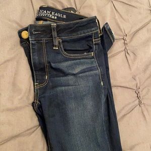 AEO blue jean skinny jeans